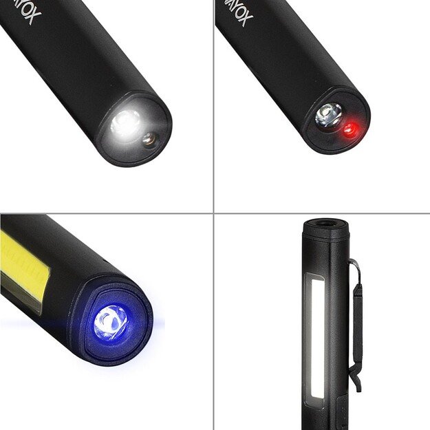 VAYOX Daugiafunkcis LED žibintuvėlis su UV indikatoriumi VA0079