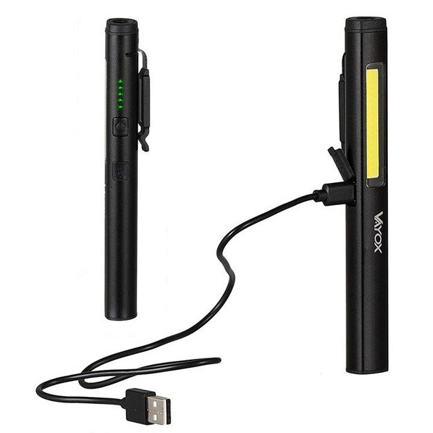 VAYOX Daugiafunkcis LED žibintuvėlis su UV indikatoriumi VA0079