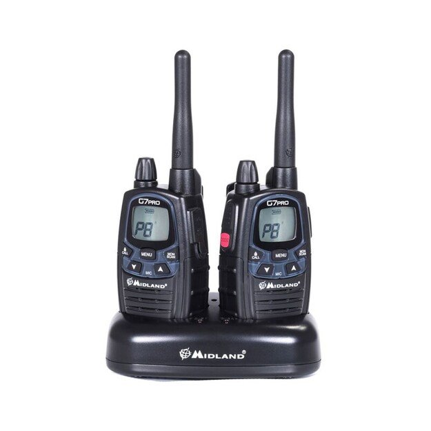 Радиостанции Midland G7 Pro PMR, 2 шт. - черные.