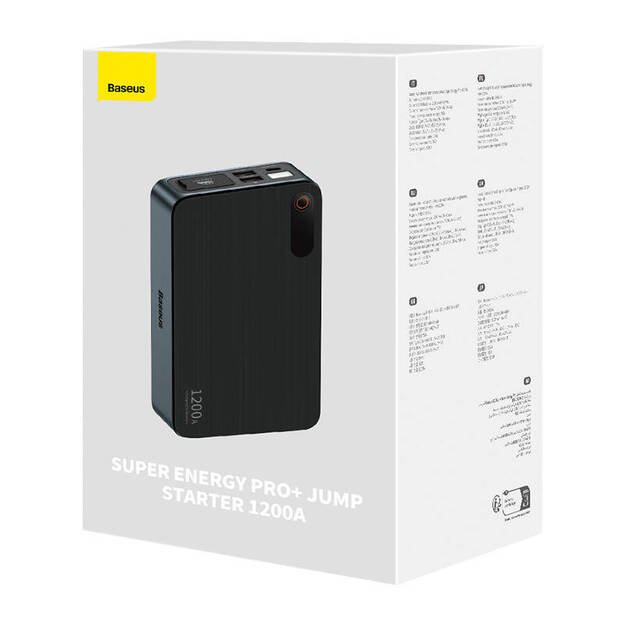 Automobilinis užvedimo įrenginys Baseus Black Super Energy Pro+ 1200A (juodas)
