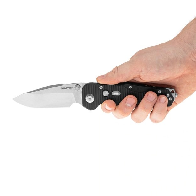 Real Steel Evolution Ironclad folding knife, black 7911SB