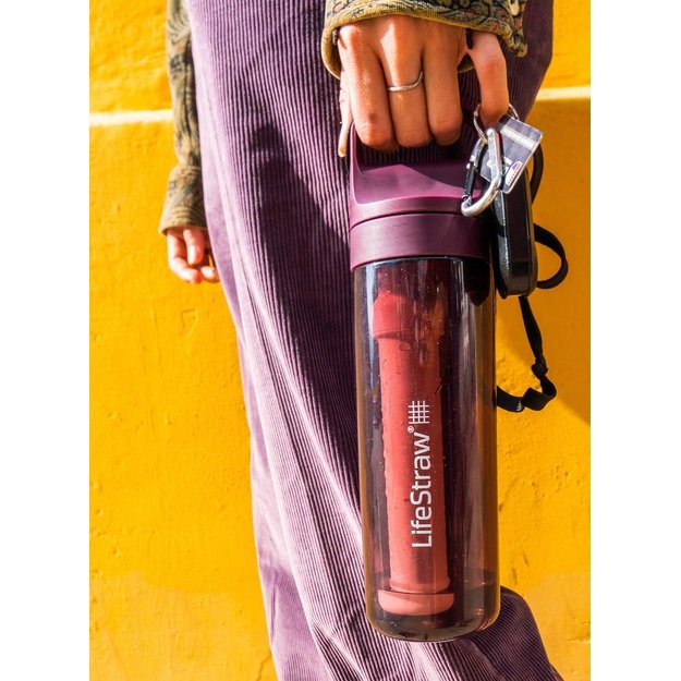 Дорожная бутылка LifeStraw Go 2.2 с фильтром 650 мл. Merlot Me Away LGV422MRWW