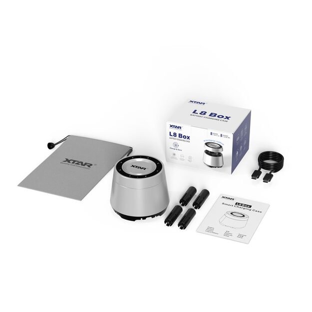 Xtar L8 Box – charger for Li-Ion 1.5 V and Ni/MH 1.2 V AA/AAA batteries