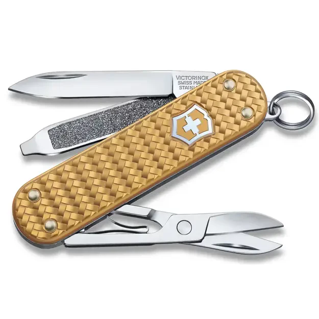 Victorinox Classic Precious Alox Pocket Knife - Brass Gold 0.6221.408G