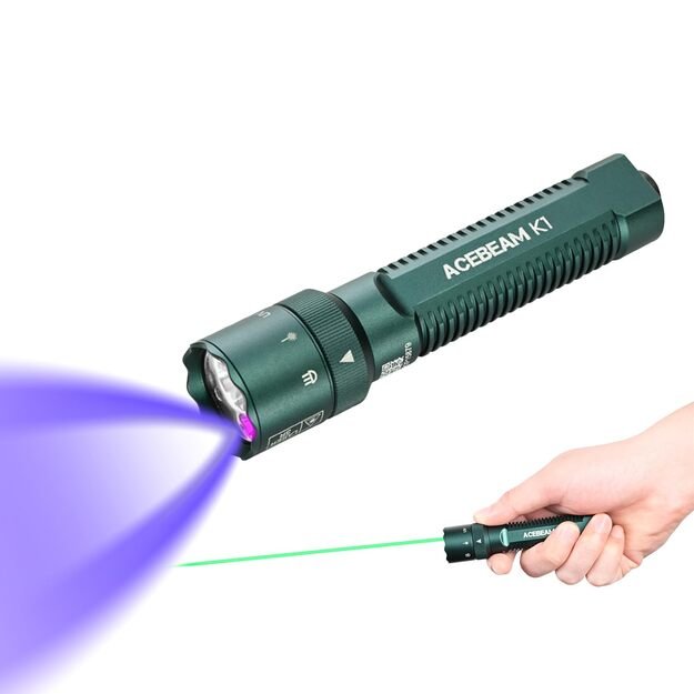 Acebeam K1 фонарь с УФ-светом и лазерной указкой, green