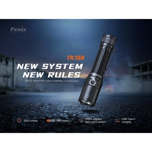 Fenix ​​TK15R "IRIS X" LED Flashlight with USB Connection