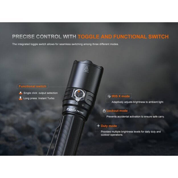 Fenix ​​TK15R "IRIS X" LED Flashlight with USB Connection