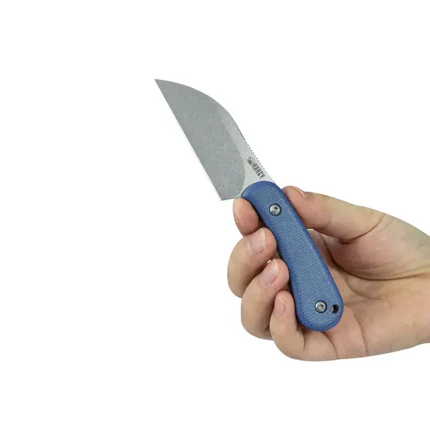 Нож Kubey Rock Hopper синий, дизайн Скотта Халперна, Micarta, 14C28N (KU412C)