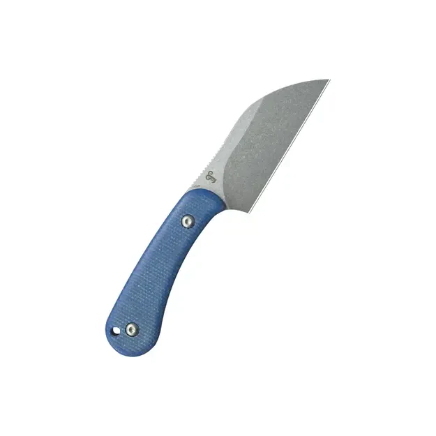 Нож Kubey Rock Hopper синий, дизайн Скотта Халперна, Micarta, 14C28N (KU412C)