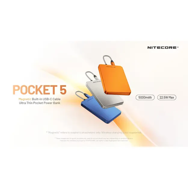 Внешний аккумулятор (Powerbank) Nitecore POCKET5 – 5000mAh синий