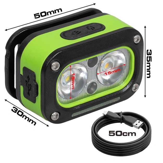Įkraunamas galvos žibintuvėlis 2x5W 450lm 800mAh VA0453 Vayox
