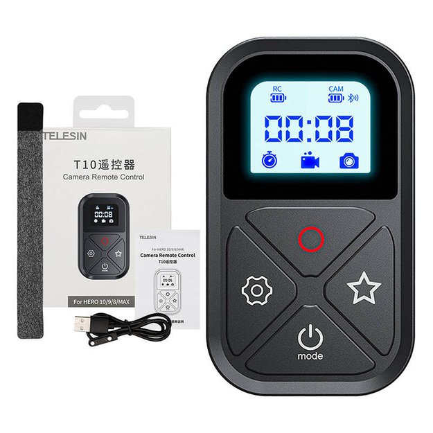 Telesin remote control for GoPro Hero 13 / 12 / 11 / 10 / 9 / 8 / MAX (GP-RMT-T10)