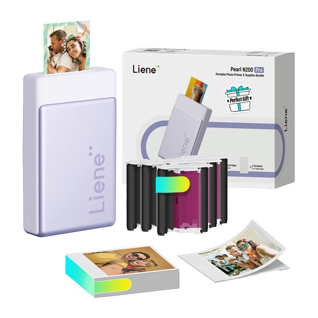Liene Pearl N200 Pro 2x3  Portable Photo Printer Kit (Purple)