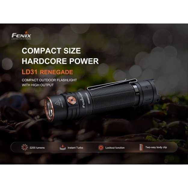 Fenix ​​LD31 Renegade LED žibintuvėlis