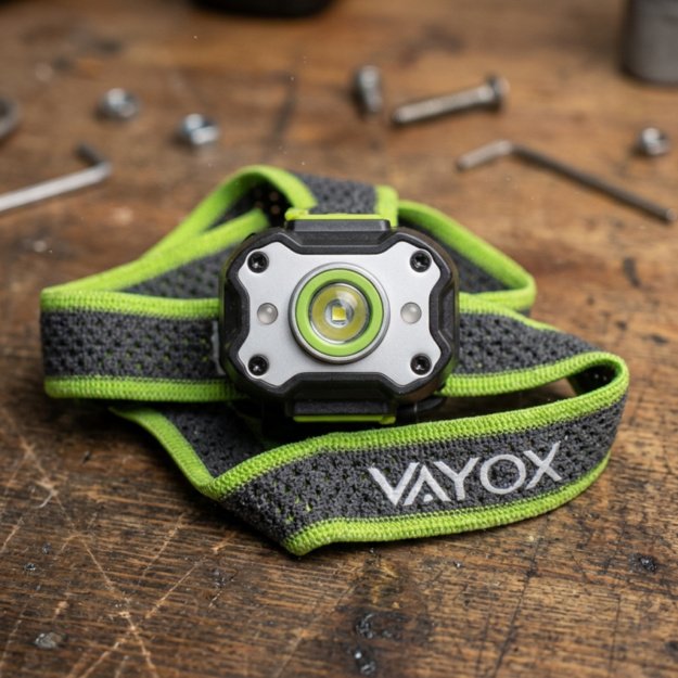 Vayox įkraunamas galvos žibintas 650lm 200mAh IPX4 VA0452