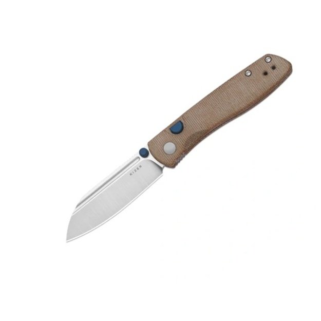 Kizer Renissance peilis Brown Norplex UltreX Micarta, Satin N690 by Caleb Waldman (V3698A2)