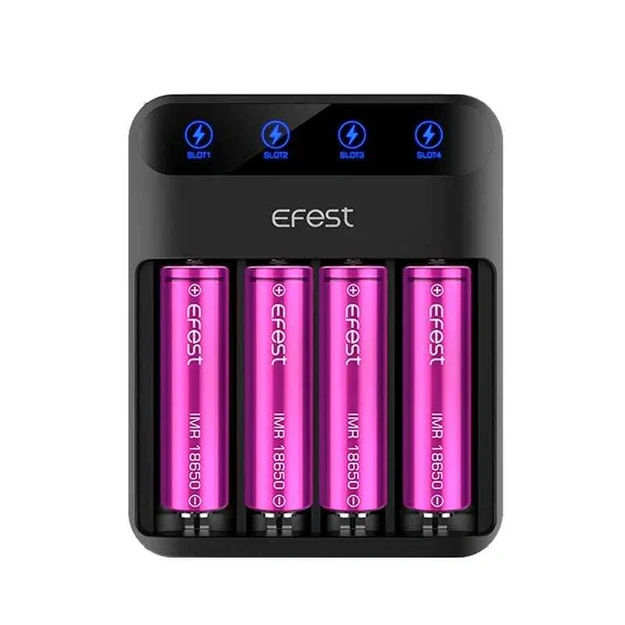 Быстрое зарядное устройство для литий-ионных аккумуляторов Efest Lush Q4 со встроенным блоком питания
