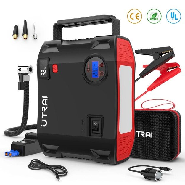 4-IN-1 2000A Jump Starter With Air Compressor Jstar 5