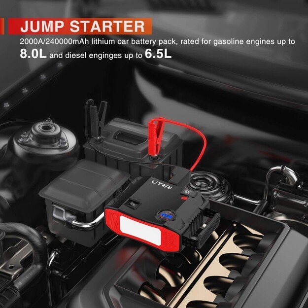 4-IN-1 2000A Jump Starter With Air Compressor Jstar 5