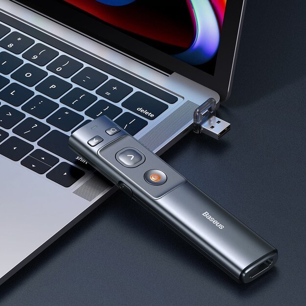 Baseus raudonas lazeris PILKAS ACFYB-0G +AAA