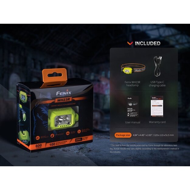 Fenix WH23R žibintuvėlis ant galvos
