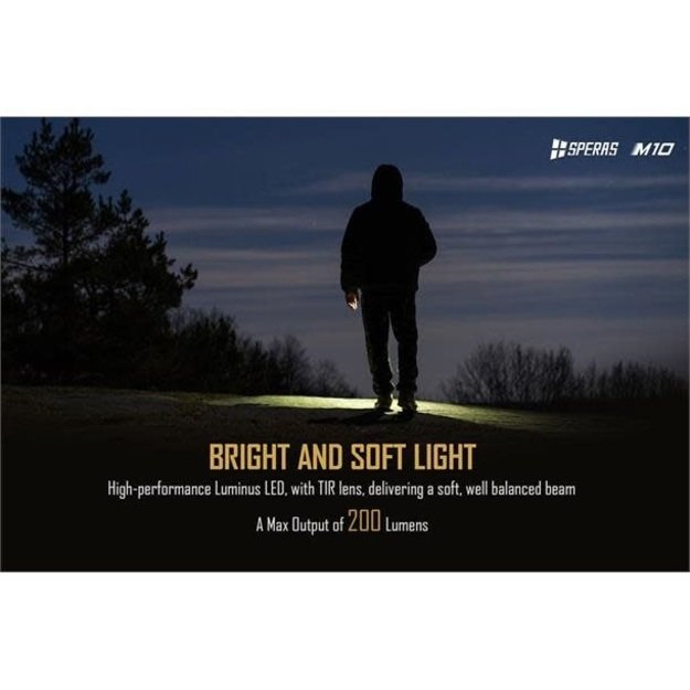 Speras M10 žibintuvėlis 200lm 4000K / CRI 95