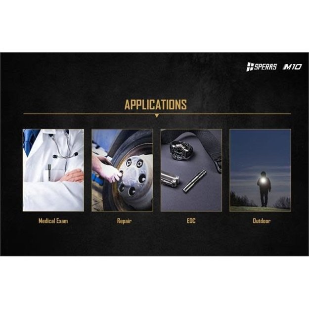 Speras M10 žibintuvėlis 200lm 4000K / CRI 95