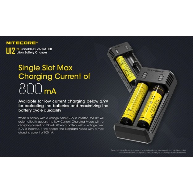 Nitecore UI2 nešiojamas baterijų įkroviklis USB