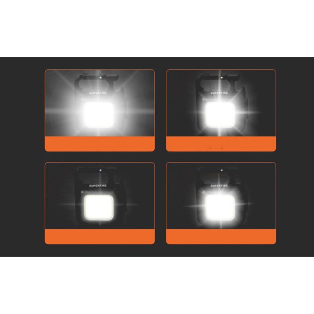 Superfire MX16 pastatomas žibintas, 600lm, 500mAh, USB-C