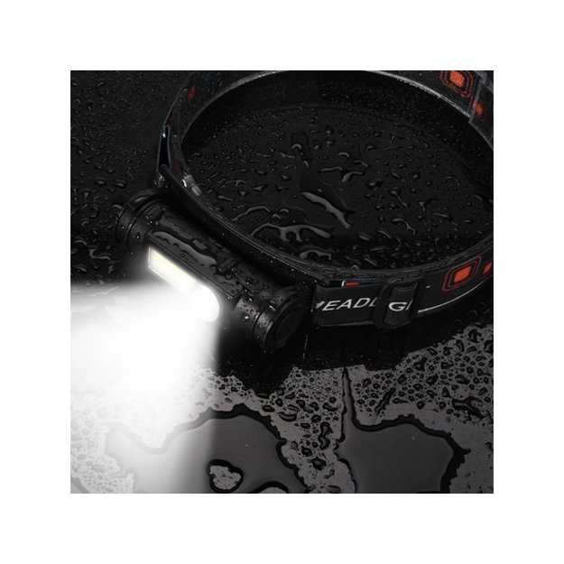 Žibintuvėlis ant galvos USB + magnetas