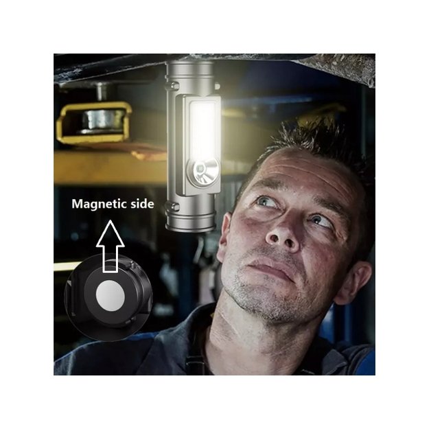 Žibintuvėlis ant galvos USB + magnetas