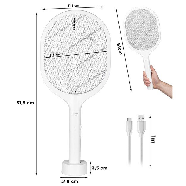 VAYOX raketės formos vabzdžių gaudyklė USB IKV-959