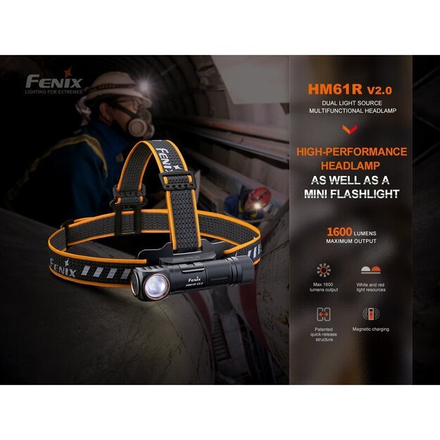Fenix HM61R V2.0 LED žibintuvėlis