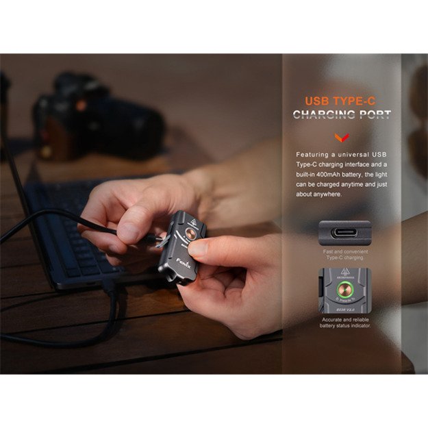 Fenix E03R V2.0 žibintuvėlis