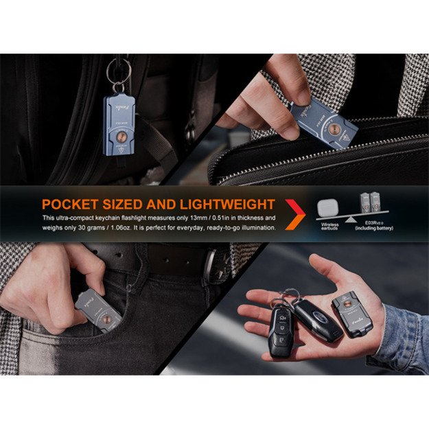 Fenix E03R V2.0 žibintuvėlis