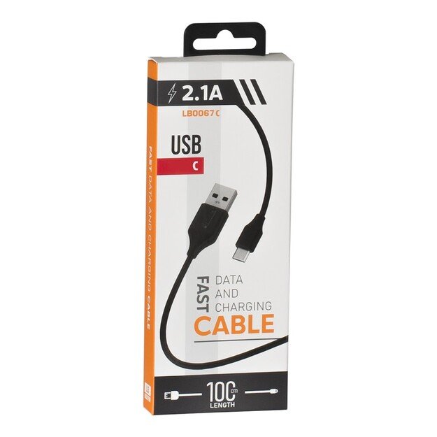 Libox LB0067C USB laidas - USB C tipo 1m ilgio Juodas