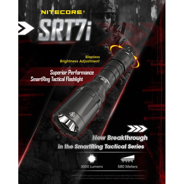 Nitecore SRT7i žibintuvėlis 3000lm