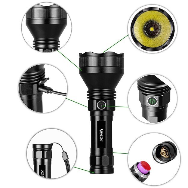 Тактический светодиодный фонарь Vayox Pro Series 1900lm VA0109