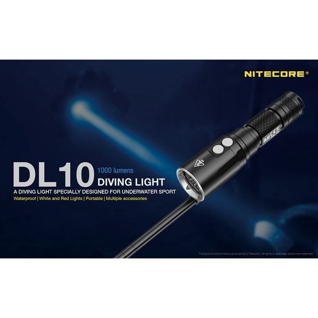 Nitecore DL10 žibintuvėlis