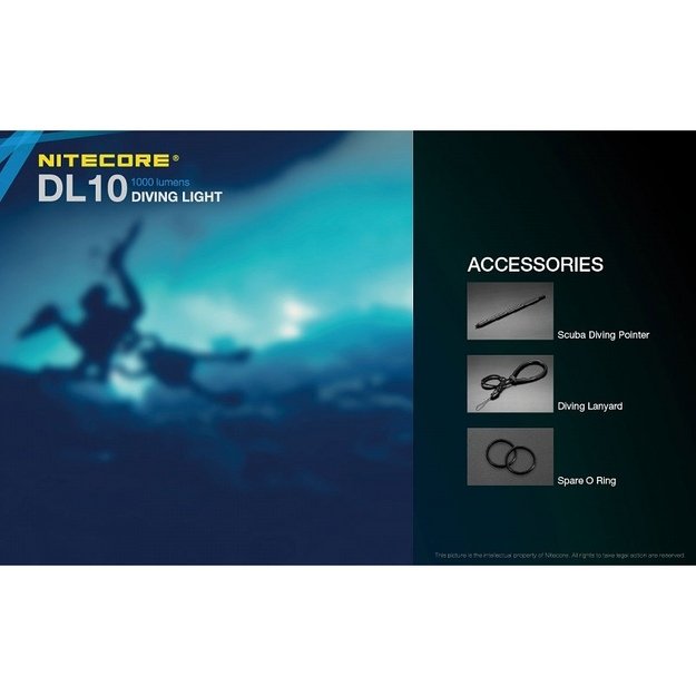 Nitecore DL10 žibintuvėlis