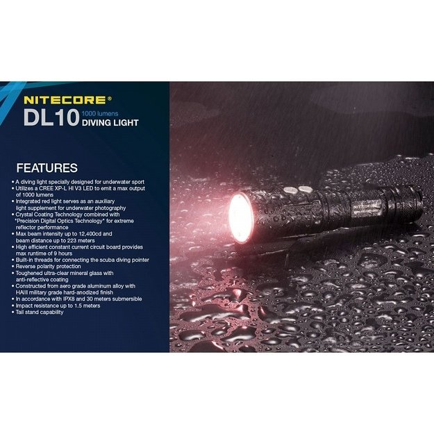 Nitecore DL10 žibintuvėlis