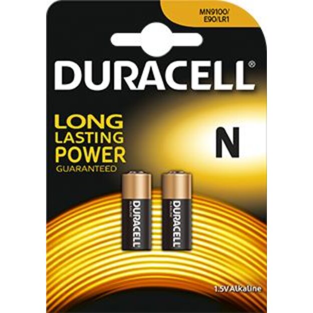 Baterijos Duracell LR1 1,5V elementas, 2 vnt.