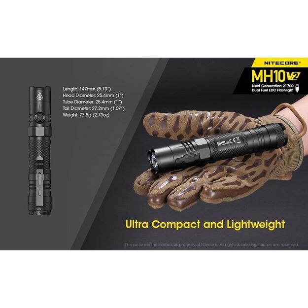 Nitecore MH10 V2 - 1200lm žibintuvėlis