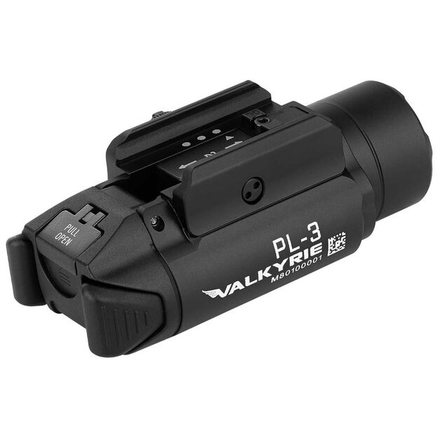 Olight PL-3 Valkyrie prožektorius ant pistoleto