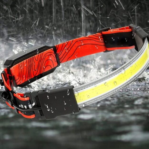 LED žibintuvėlis ant galvos COB LED