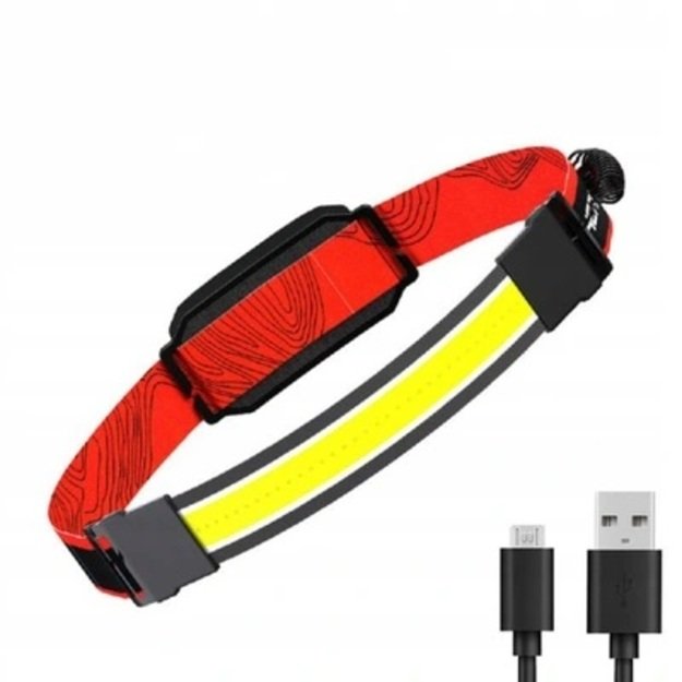 LED žibintuvėlis ant galvos COB LED