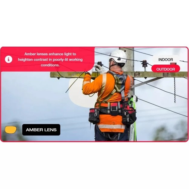 Riley Sisini Amber itin patvarūs ir lengvi apsauginiai akiniai