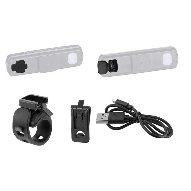 Rear light FORCE ATOM 40LM USB, black