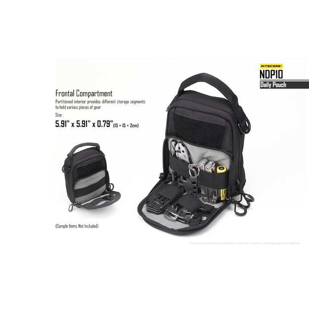 Nitecore dėklas NDP10 Juodas