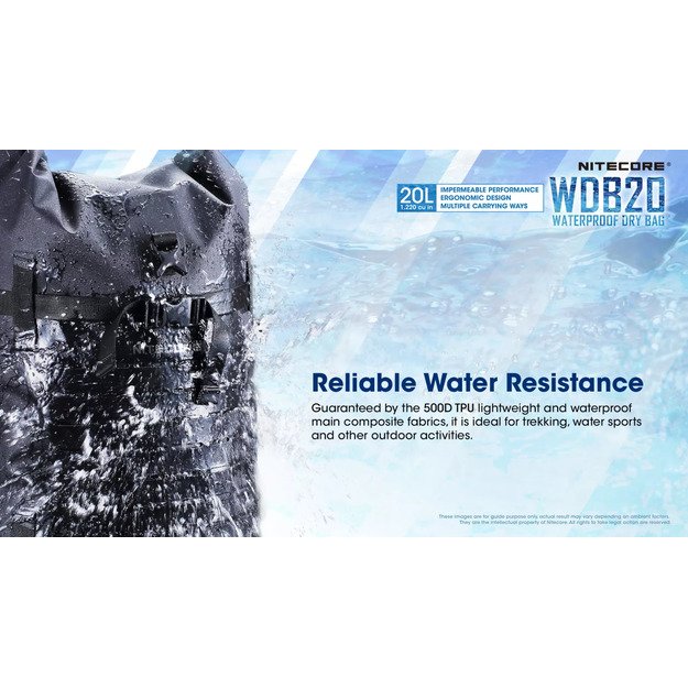 Nitecore WDB20 vandeniui atspari kuprinė